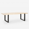 Metalowy stół do jadalni z drewnianym blatem, prostokątny 220x80 Cm Rajasthan 220 Cechy