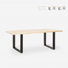 Metalowy stół do jadalni z drewnianym blatem, prostokątny 180x80 Cm Rajasthan 180 Wybór