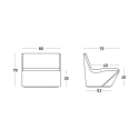 Nowoczesny design fotel Origami Slide Kami Ichi 