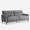 2 osobowa sofa rozkładana clic clac velvet fabric classic design Fluffy Model