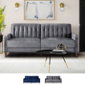 2 osobowa sofa rozkładana clic clac velvet fabric classic design Fluffy Stan Magazynowy