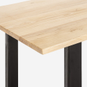 Metalowy stół do jadalni z drewnianym blatem, prostokątny 160x80cm Rajasthan 160 Środki