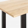 Metalowy stół do jadalni z drewnianym blatem, prostokątny 180x80 Cm Rajasthan 180 Środki