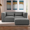 Nowoczesna modułowa sofa 2-osobowa z tkaniny z otomaną Solv Promocja