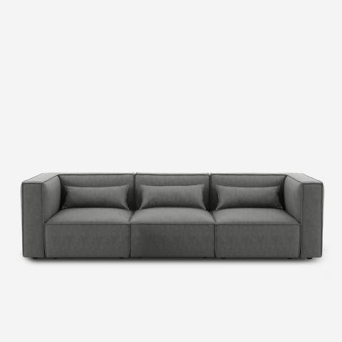 Nowoczesna 3-osobowa modułowa sofa z tkaniny Solv Promocja