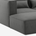Nowoczesna modułowa sofa 3 osobowa z tkaniny z pufą Solv Cechy
