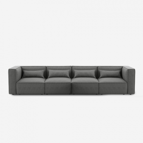 4-osobowa modułowa nowoczesna sofa z tkaniny Solv Promocja