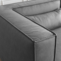 4-osobowa modułowa nowoczesna sofa z tkaniny z pufą Solv Rabaty