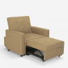 Rozkładany fotel pojedyncze łóżko nowoczesny design Brooke Środki