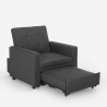 Rozkładany fotel pojedyncze łóżko nowoczesny design Brooke 