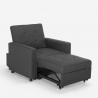 Rozkładany fotel pojedyncze łóżko nowoczesny design Brooke 