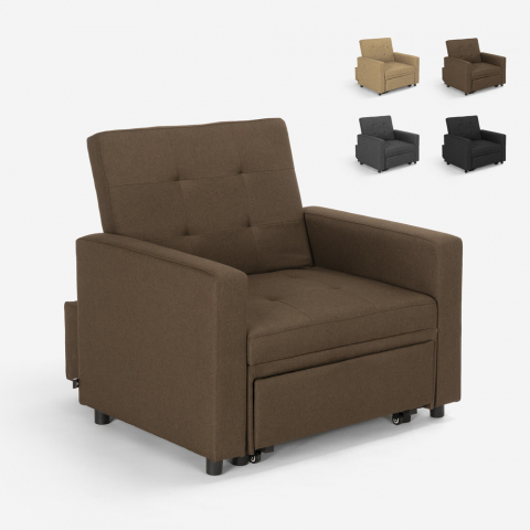 Rozkładany fotel pojedyncze łóżko nowoczesny design Brooke