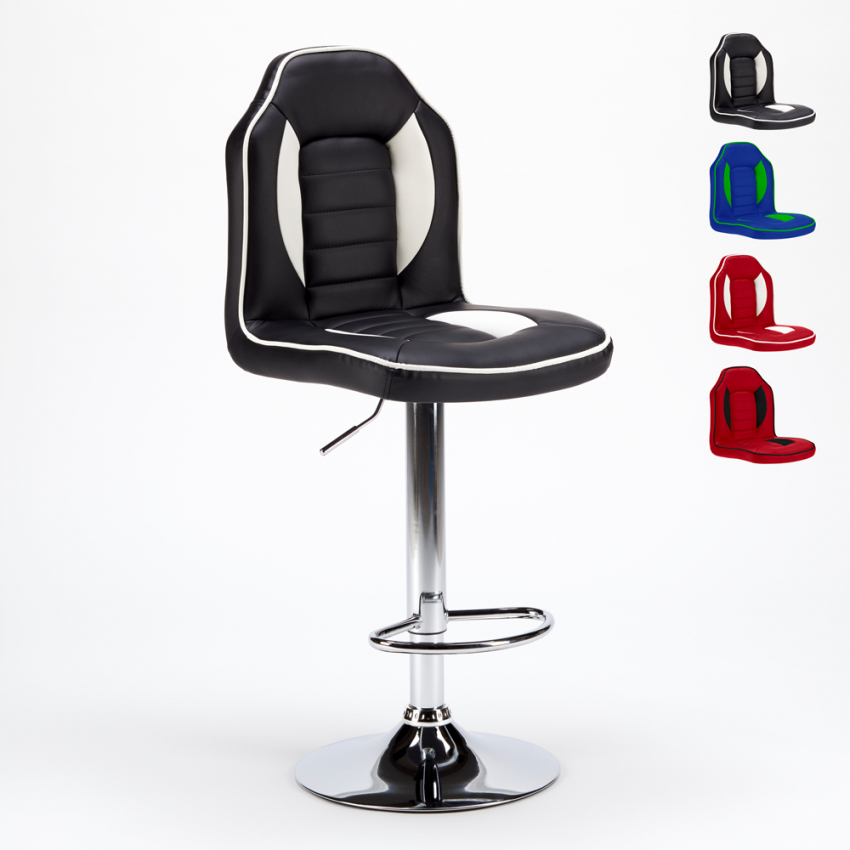 Stołek barowy z podnożkiem Racing Design Leatherette do sal gier Promocja Stołek barowy z podnożkiem Racing Design Leatherette do sal gier Promocja