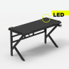 Biurko gamingowe 120x60cm uchwyt na picie i słuchawki Sportbot 120 LED Oferta