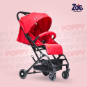 Składany wózek dla dzieci 15 kg odchylane oparcie 4 koła Poppy 