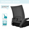 Ergonomiczne krzesło biurowe z podparciem lędźwiowym z oddychającej tkaniny Officium Model
