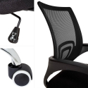 Ergonomiczne krzesło biurowe z podparciem lędźwiowym z oddychającej tkaniny Officium Cechy