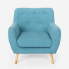 Zestaw do salonu 2 skandynawskie fotele i 2 osobowa sofa Cleis 