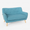 Zestaw do salonu 2 skandynawskie fotele i 2 osobowa sofa Cleis 