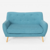 Zestaw do salonu 2 skandynawskie fotele i 2 osobowa sofa Cleis 