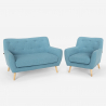 Fotel do salonu i 2 osobowa sofa skandynawski design Algot Cechy