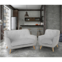 Fotel do salonu i 2 osobowa sofa skandynawski design Algot Sprzedaż