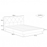 Podwójne łóżko dla 2 osób z podstawą listwową Nyon 160x190cm 