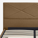 Podwójne łóżko z tkaniny z podstawą z listew Vevey 160x190cm Cechy