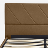 Podwójne łóżko z podstawą z listew w tkaninie Olten 160x190cm 