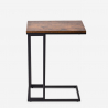 Arklys nowoczesny metalowo-drewniany stolik kawowy 40x25cm Katalog
