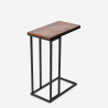 Arklys nowoczesny metalowo-drewniany stolik kawowy 40x25cm Sprzedaż
