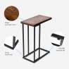 Arklys nowoczesny metalowo-drewniany stolik kawowy 40x25cm Oferta