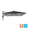 Płótno na parasol ogrodowy 3x3 Arm Aluminium Paradise LED Noir Light Sprzedaż