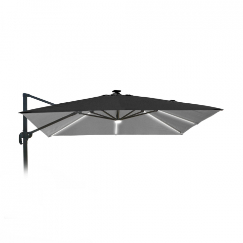 Płótno na parasol ogrodowy 3x3 Arm Aluminium Paradise LED Noir Light Promocja