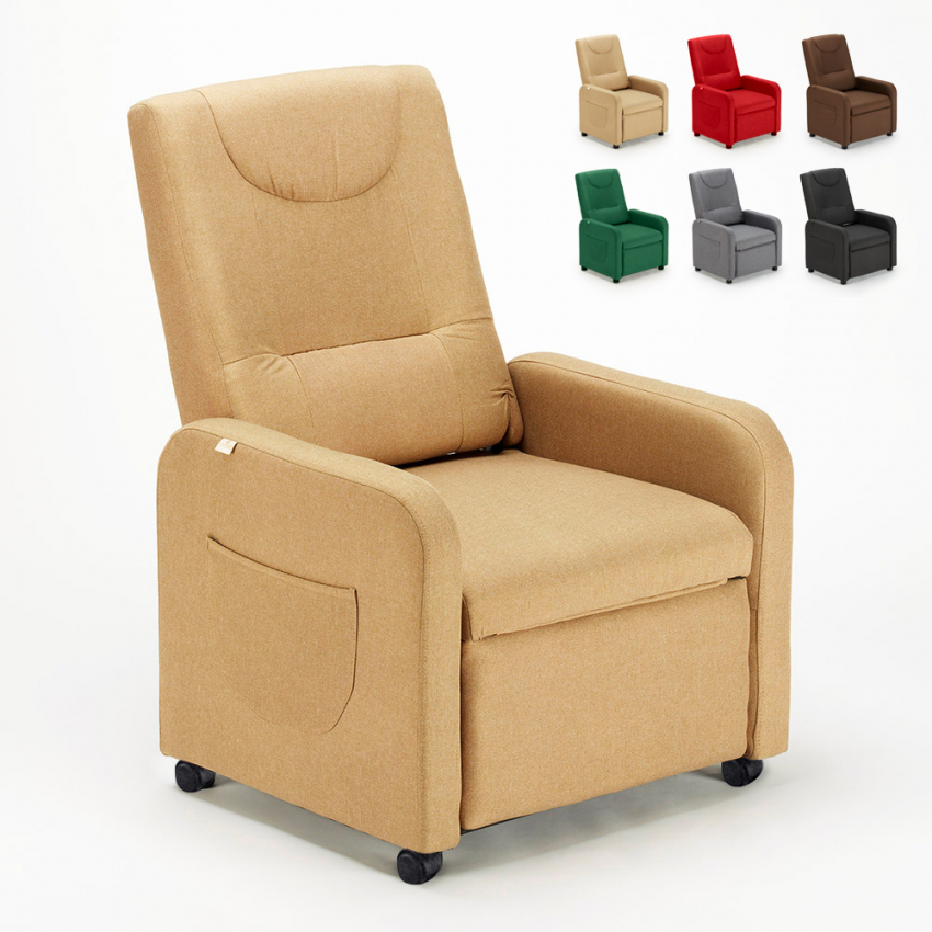 Rozkładany fotel relaksacyjny na 4 kółkach idealny do salonu Beautiful Stan Magazynowy
