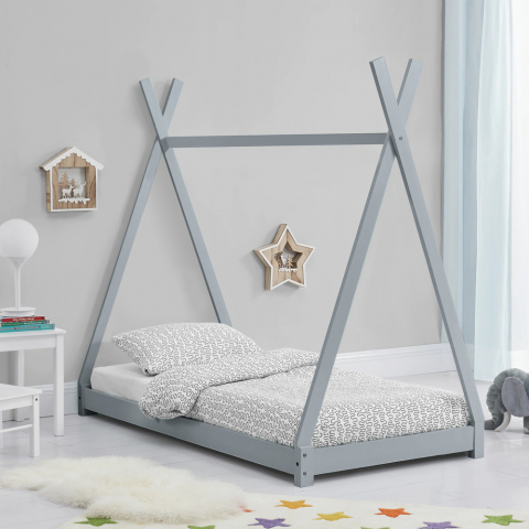 Montessori łóżeczko namiotowe łóżeczko dla dzieci z drewna 80x160cm Tipee Promocja