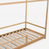 Łóżeczko Montessori dla dzieci drewniany domek 80x160cm Husty Wybór