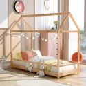 Łóżeczko Montessori dla dzieci drewniany domek 80x160cm Husty Katalog
