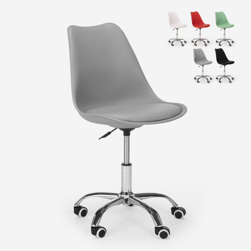 Krzesło obrotowe stołek biurowy regulowana wysokość koła eiffel Octony Zakup
