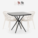 Zestaw stół 70x70cm i 2 krzesła Moai Black Oferta