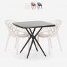 Zestaw stół 70x70cm i 2 krzesła Moai Black Oferta