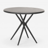 Okrągły zestaw stołowy 80cm czarny 2 krzesła projekt Berel Black Zakup
