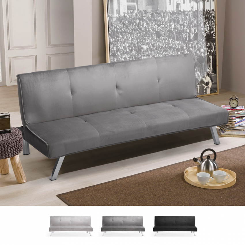 3 osobowa rozkładana sofa z aksamitnego materiału Explicitus Stan Magazynowy 3 osobowa rozkładana sofa z aksamitnego materiału Explicitus Stan Magazynowy