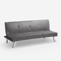 3 osobowa rozkładana sofa z aksamitnego materiału Explicitus Model