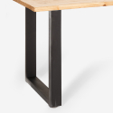Metalowy stół do jadalni z drewnianym blatem, prostokątny 200x80 Cm Rajasthan 200 Cena