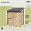 Drewniana szopa ogrodowa na narzędzia Ambrogio 155x85 Nature Sprzedaż