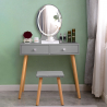 Toaletka do makijażu z szufladami i lustrem LED Serena Grey Oferta