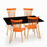Zestaw stołowy 120x80cm czarny 4 krzesła projekt kuchnia restauracja bar Genk Katalog