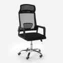 Krzesło biurowe o ergonomicznym kształcie odchylane z materiałowym zagłówkiem Baku Promocja
