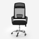 Krzesło biurowe o ergonomicznym kształcie odchylane z materiałowym zagłówkiem Baku Oferta